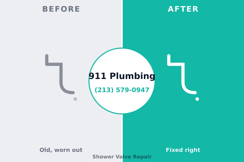 Before and after: plumbing repair Lago Vista, TX
